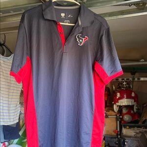 Nike Men's Blue and Red Polo Shirt